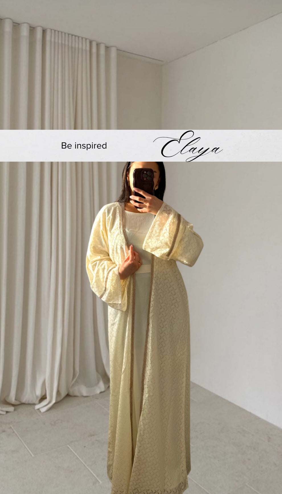 ENSEMBLE ABAYA CRÈME