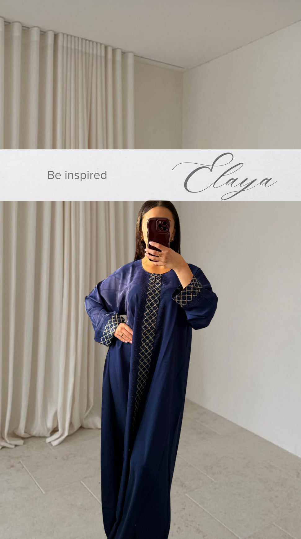 ABAYA BLEU ROYAL DUBAI